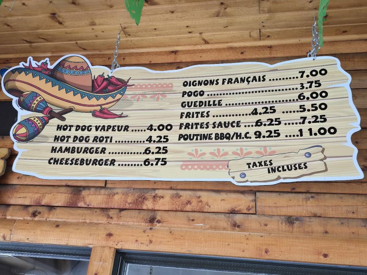 Menu de La Frite Mexicaine