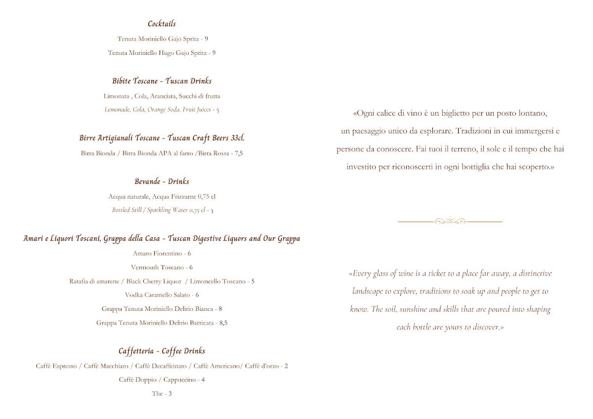 Menu di La Locanda del Gobbo Nero 