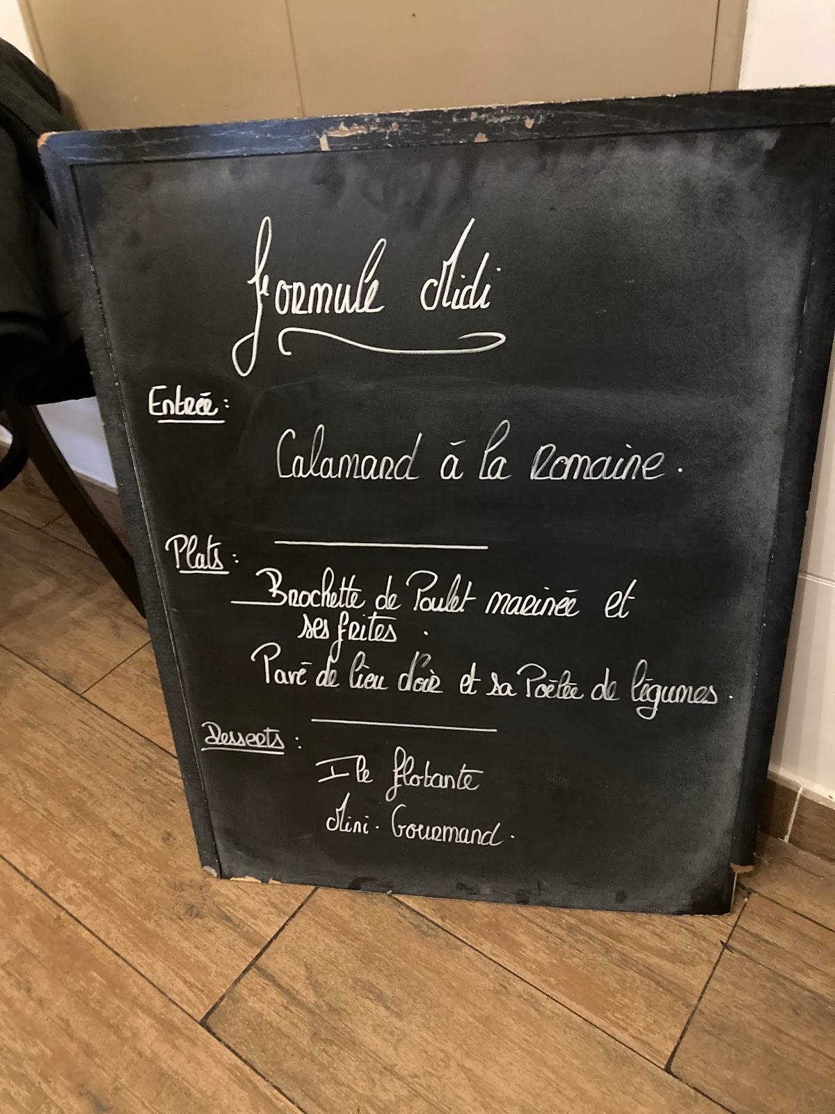 Menu de Le Cardinal