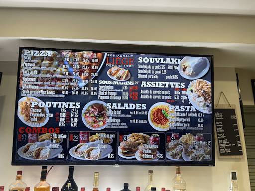 Menu de Restaurant Liege