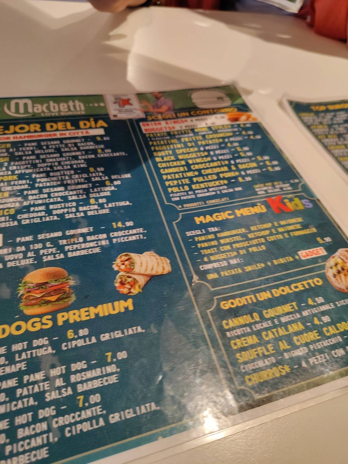 Menu di Macbeth Burger & Drinks 