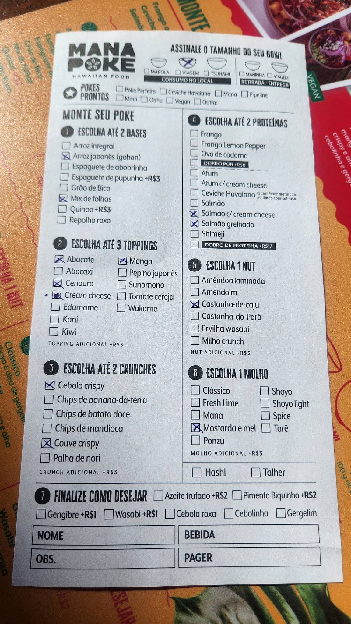 Mana Poke: Restaurante, Comida Havaiana, Delivery em Sorocaba SP cardápio