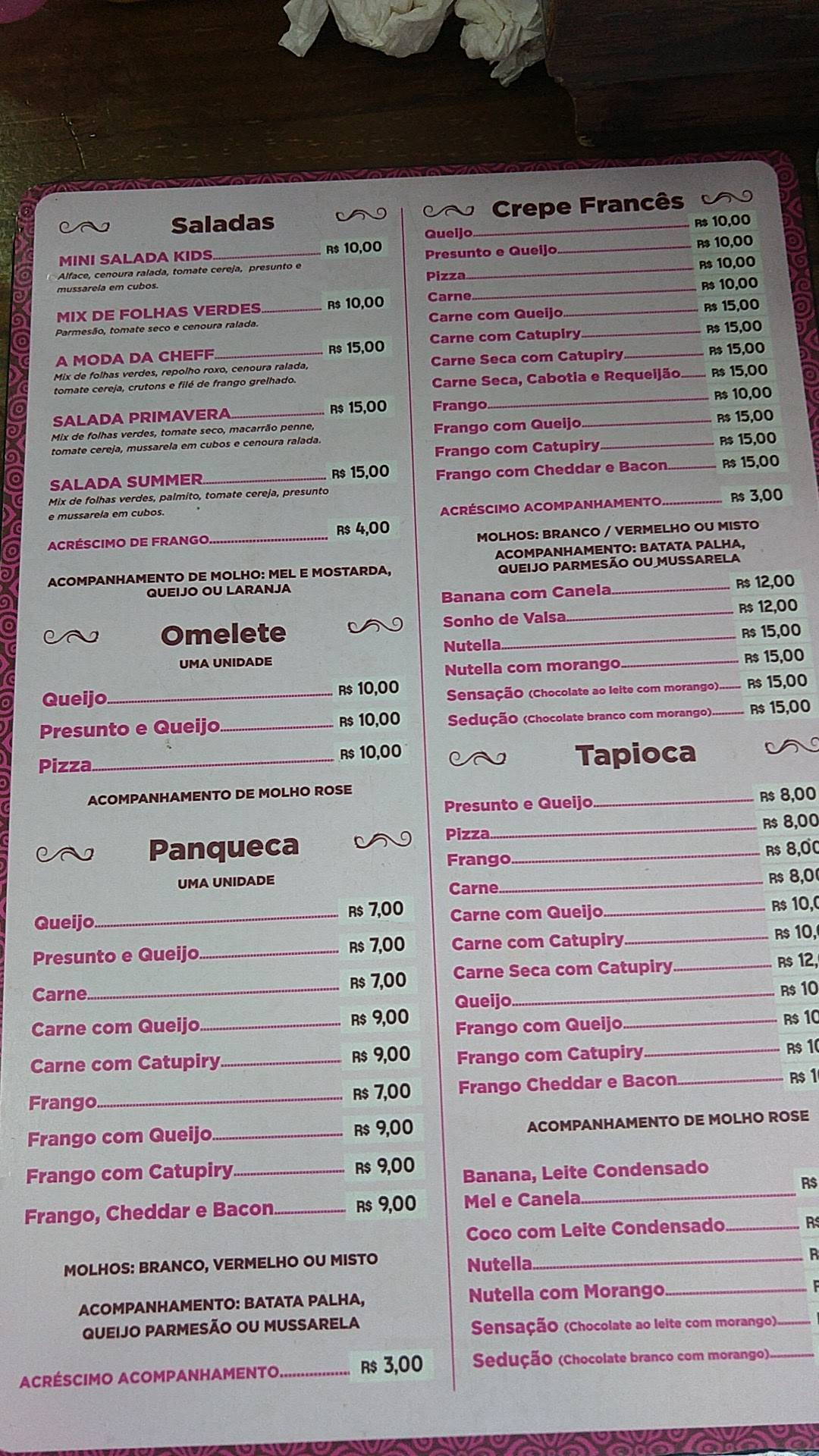 Marcelina’s Gourmet cardápio