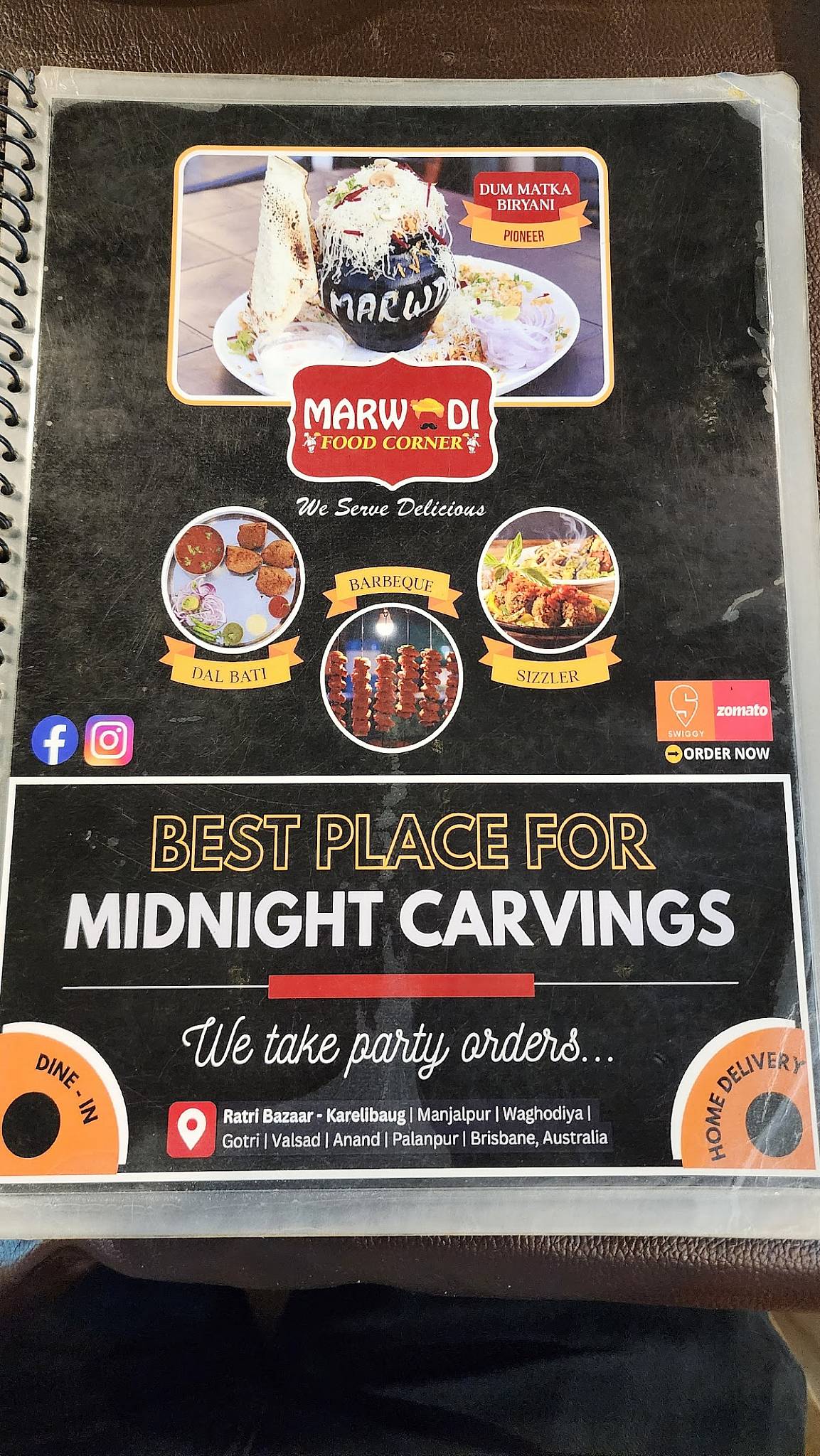 Marwadi Food Corner menu