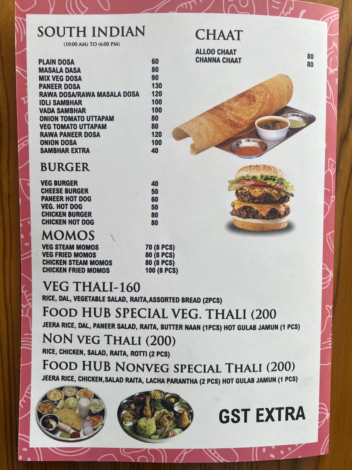 Mehta Food Hub menu
