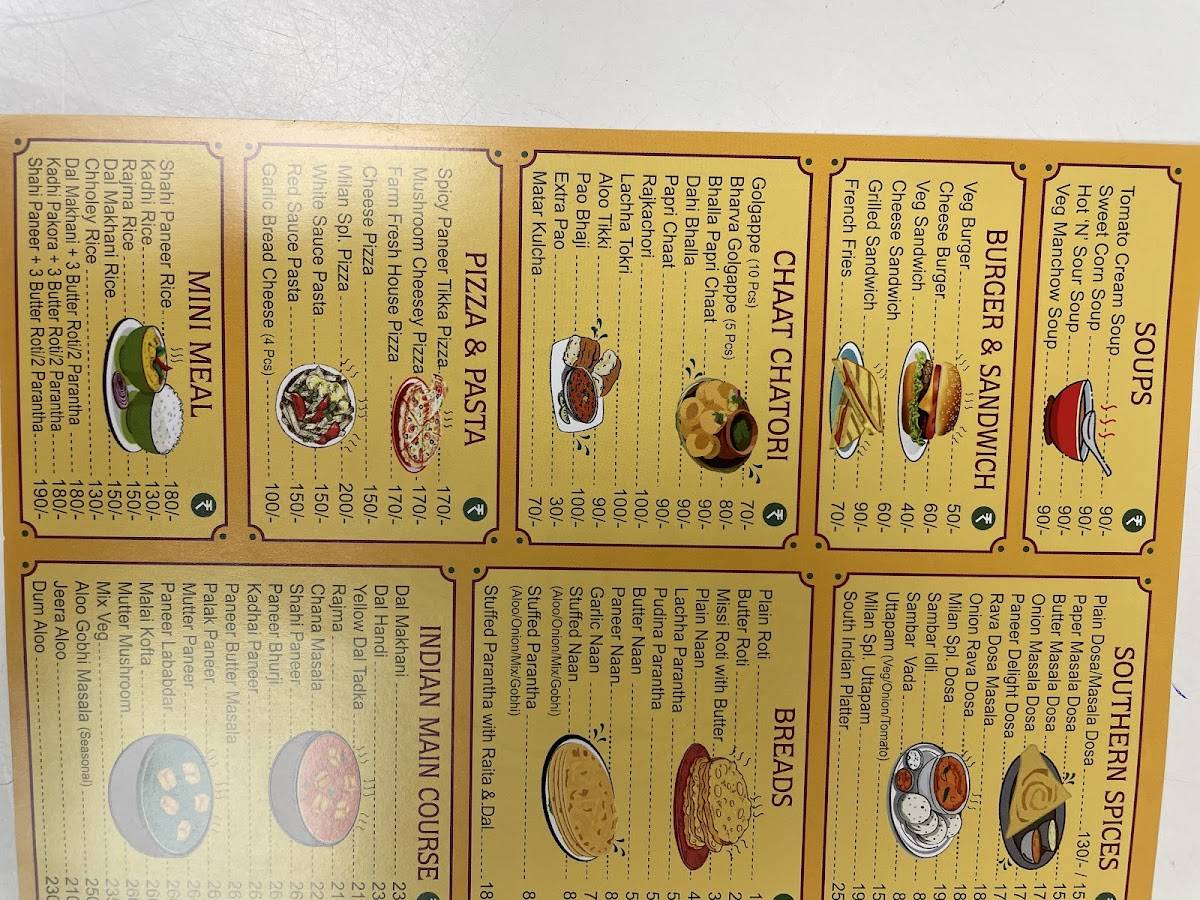 Milan Sweets & Snacks menu
