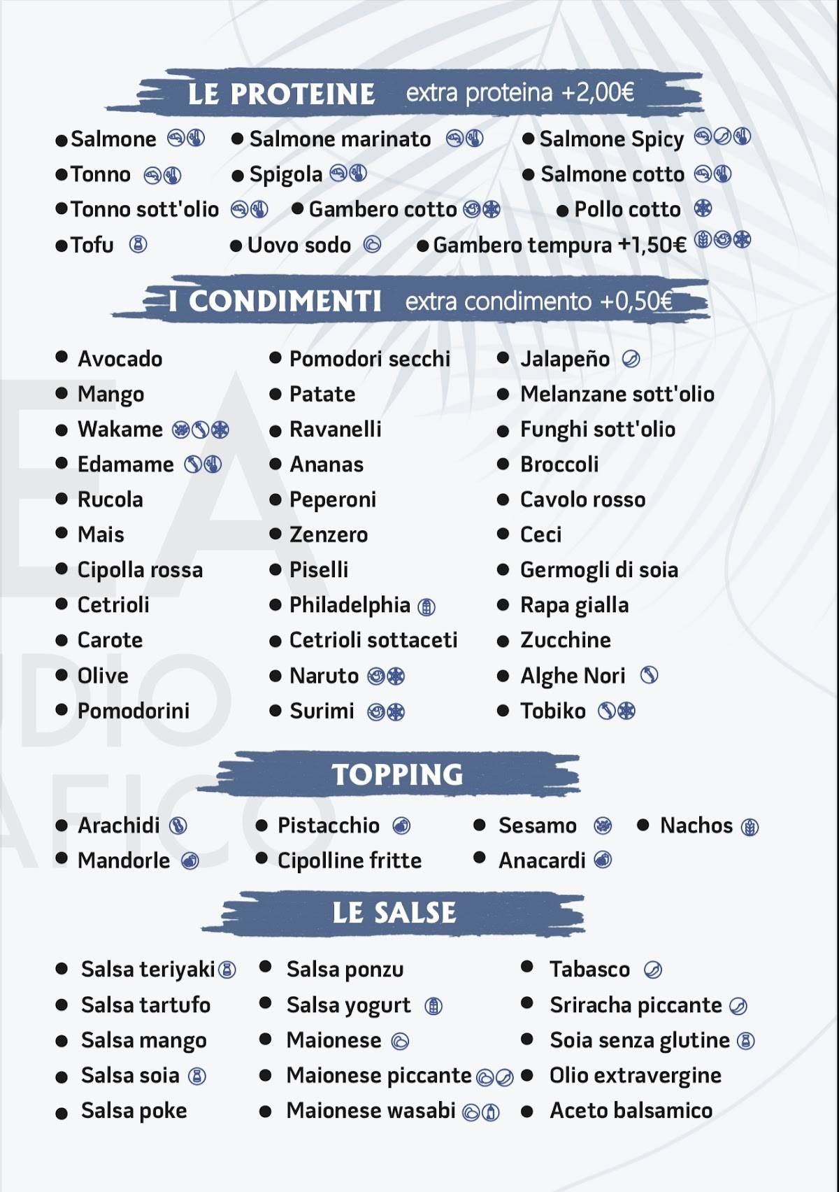 Menu di Miya pokè 