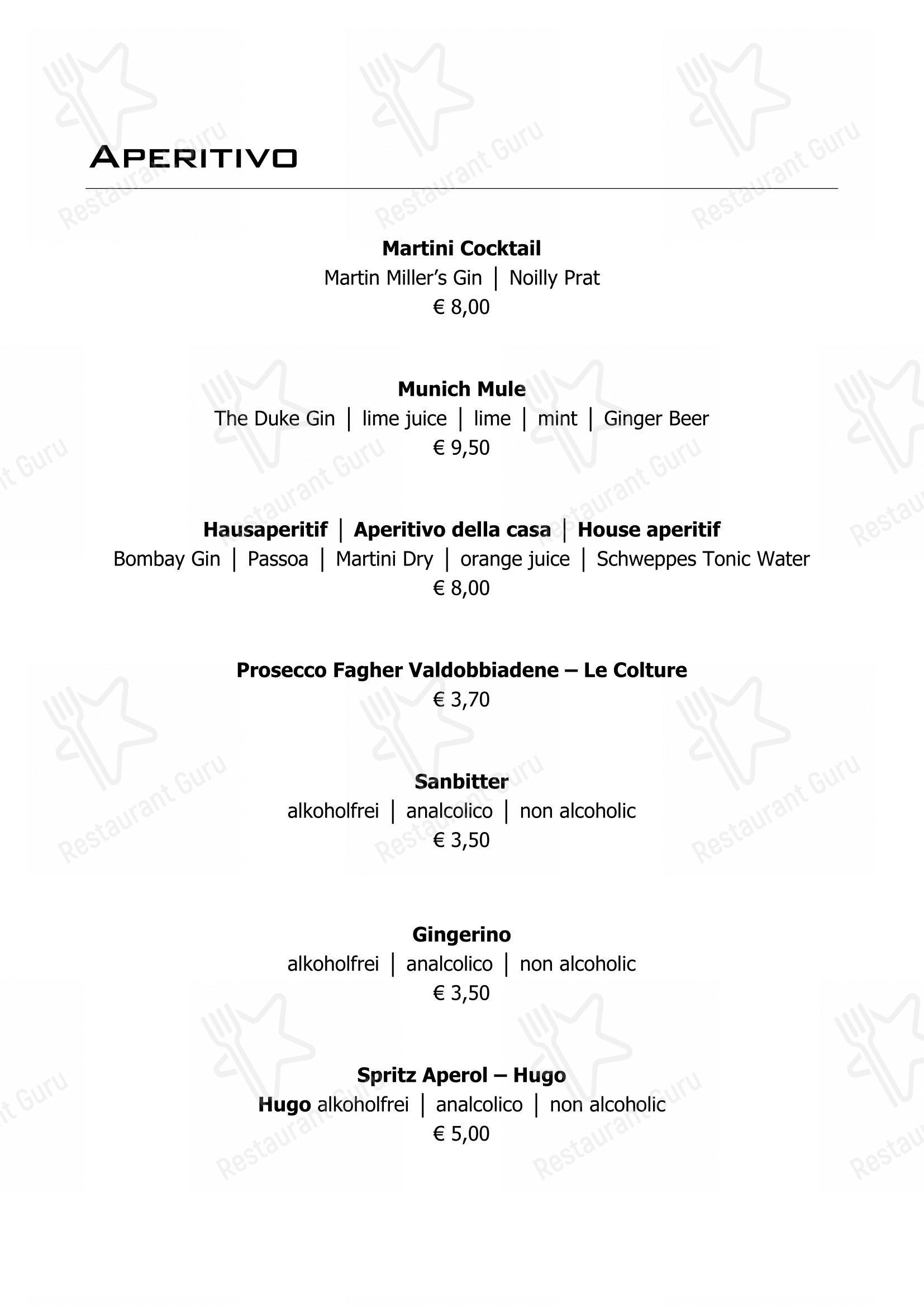 Restaurant Mondschein in Sesto - 菜单