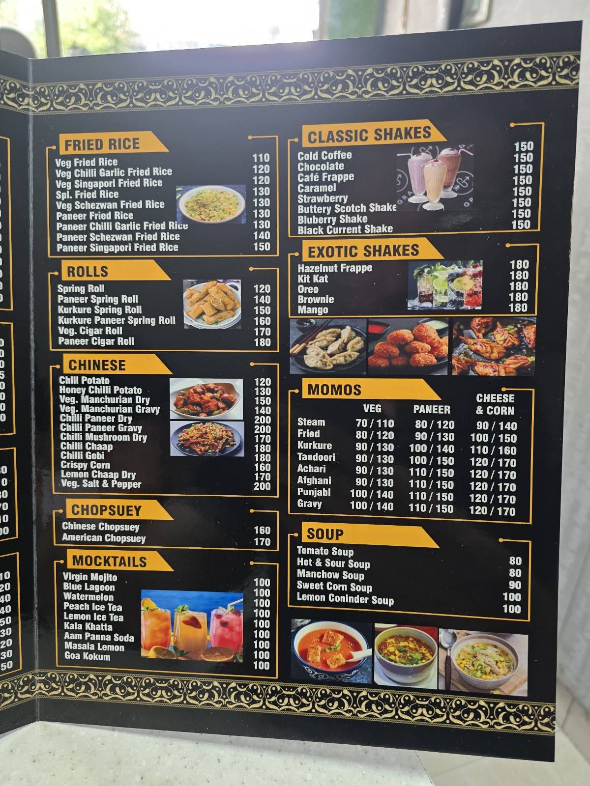 Moonlight Fusion Bites menu