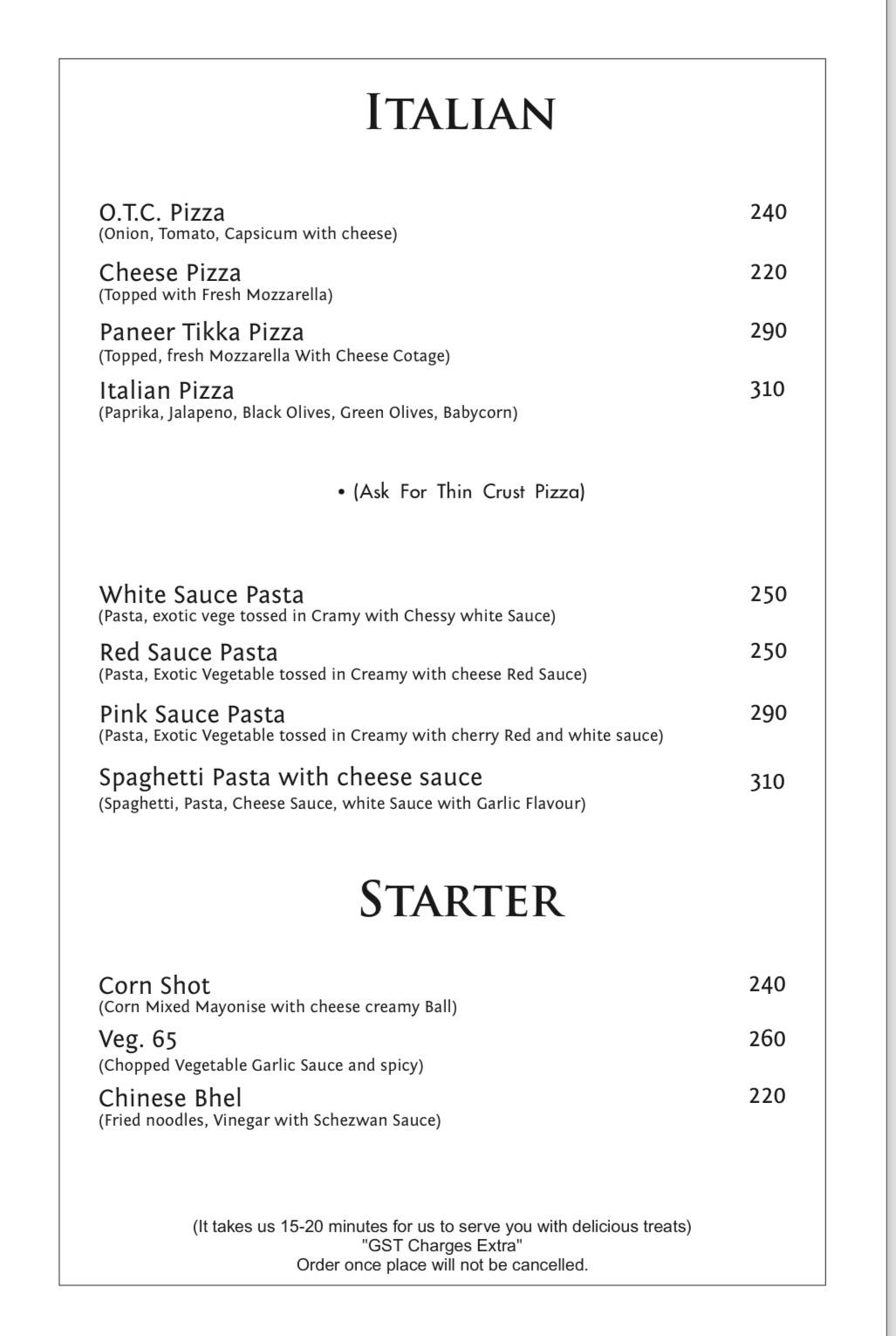 Mudra Restaurant menu