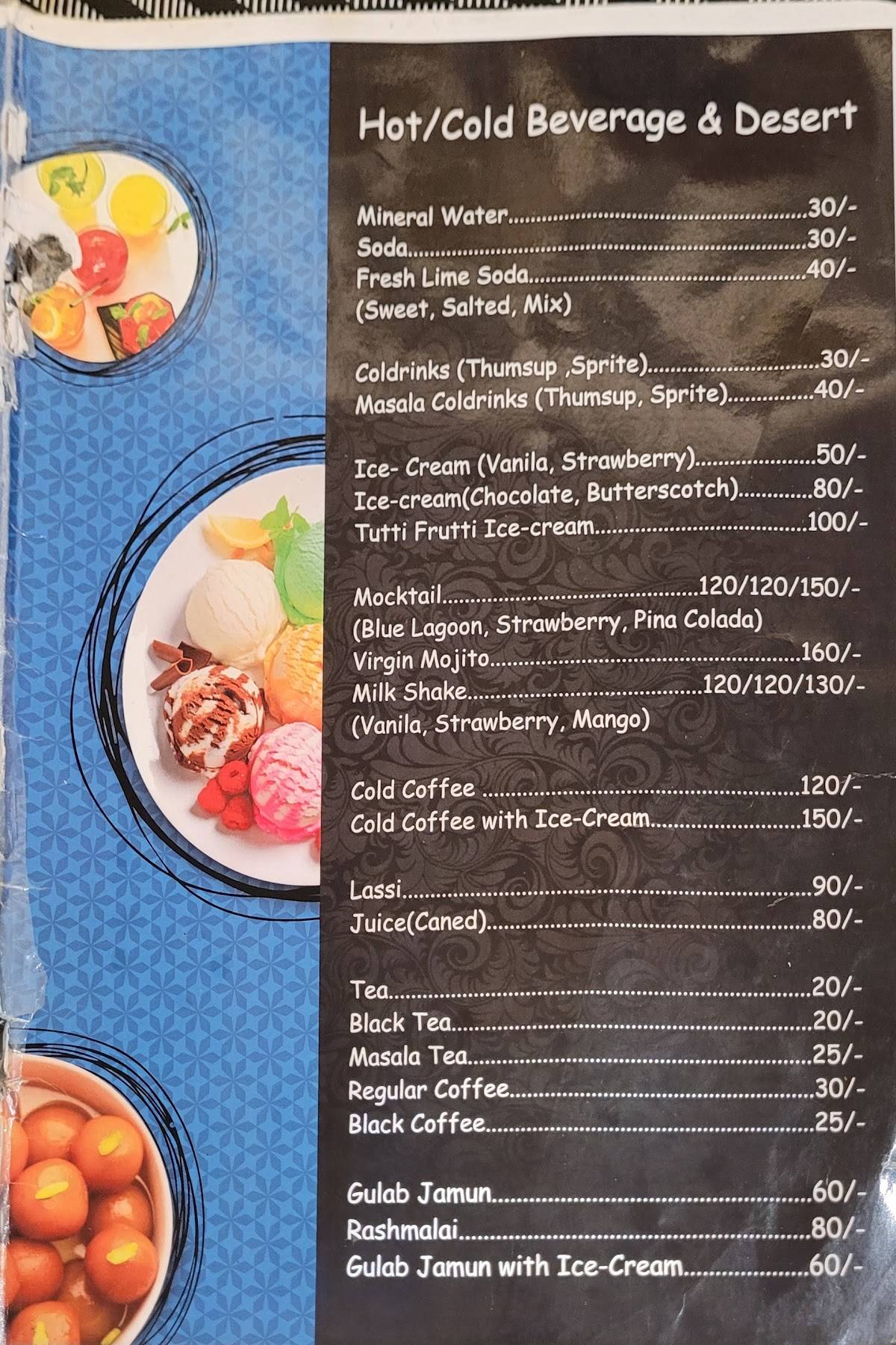 NSO Restro menu