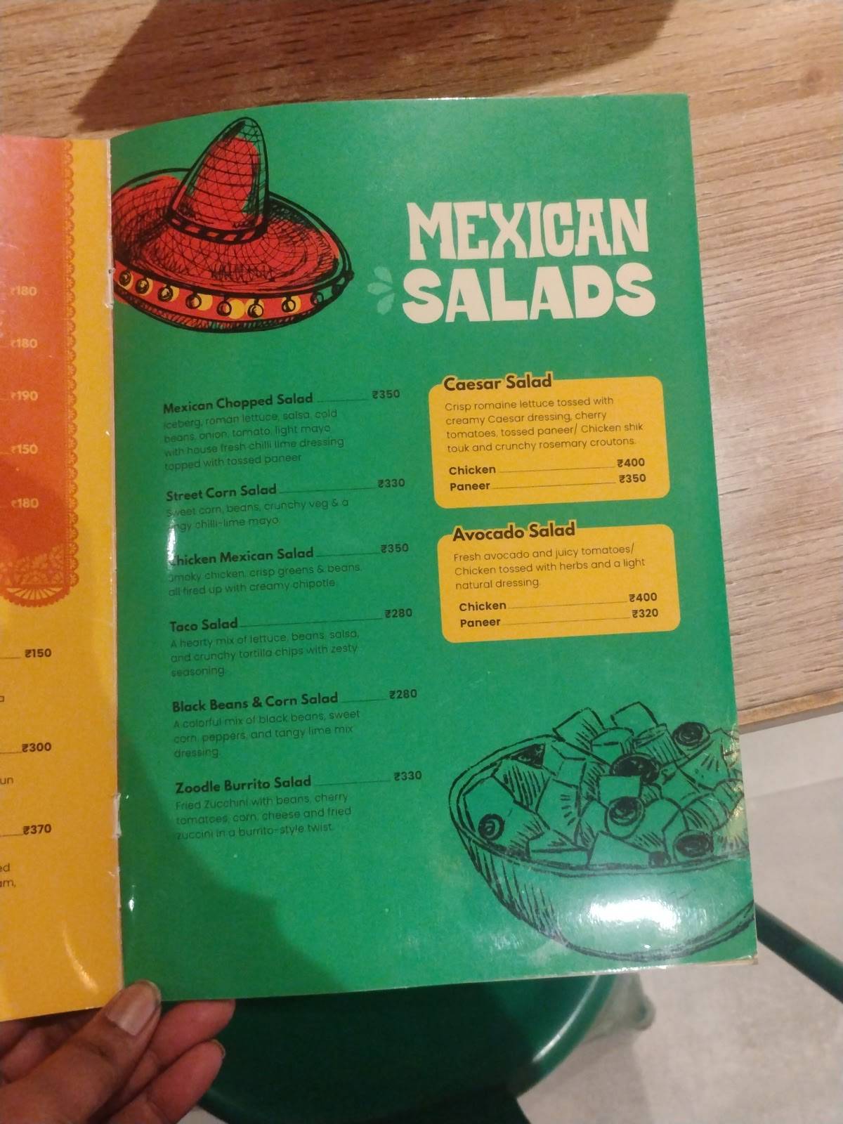 Nacho Mama menu