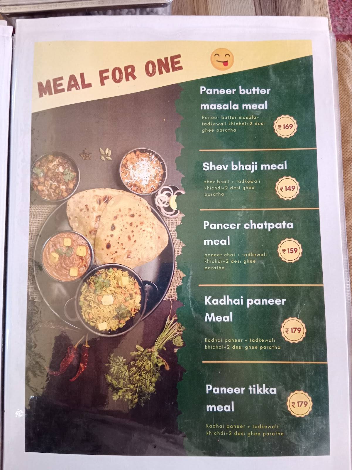Nagarcha Dabewala menu