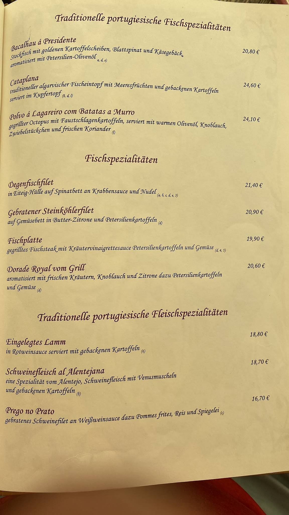 Speisekarte von SchlossRestaurant Neuenbürg, Neuenbürg