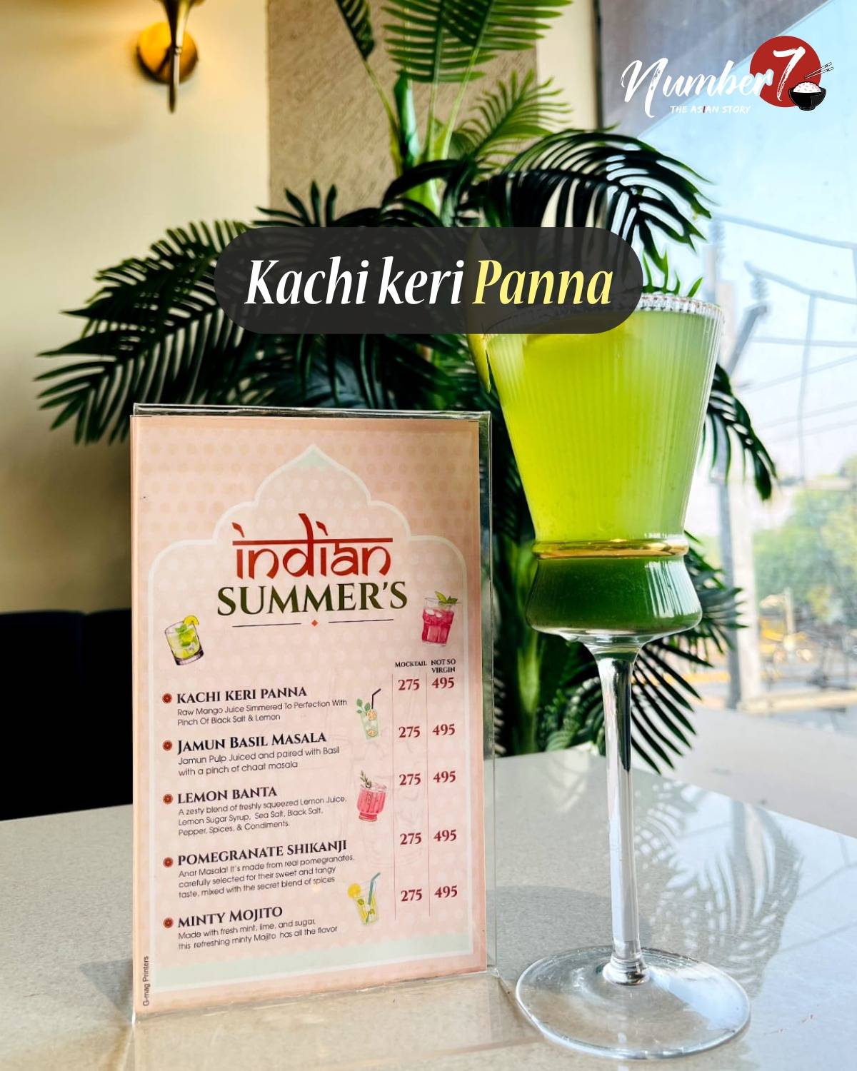 Number 7 The Asian Story menu