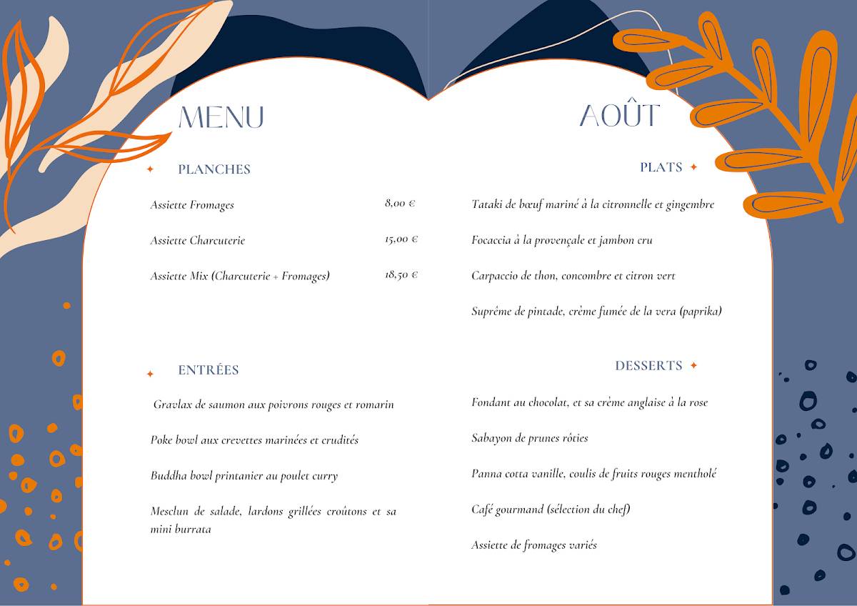 Menu de O Phénix