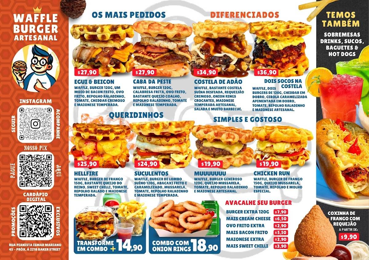 O Waffle Burger cardápio
