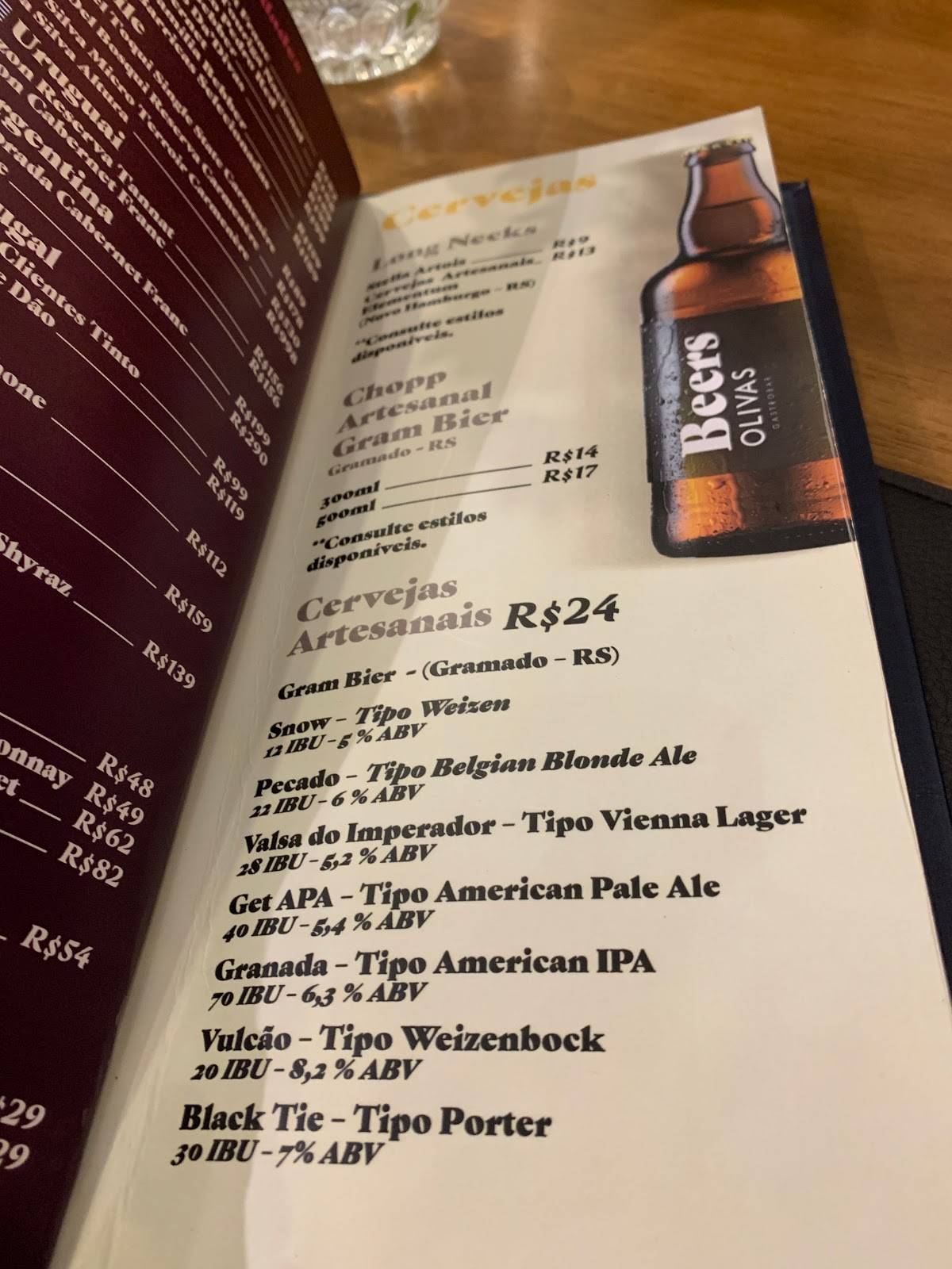 Olivas GastroBar cardápio