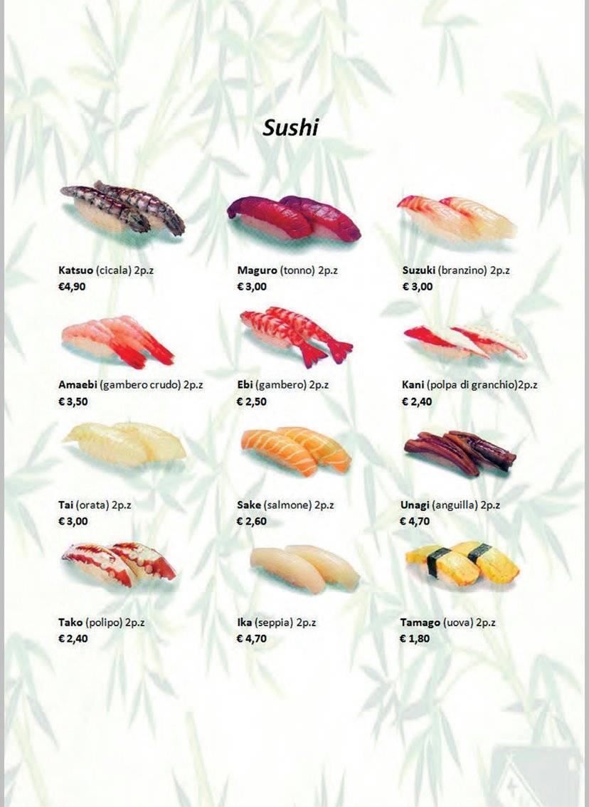 Menu di Osaka Japan Sushi 