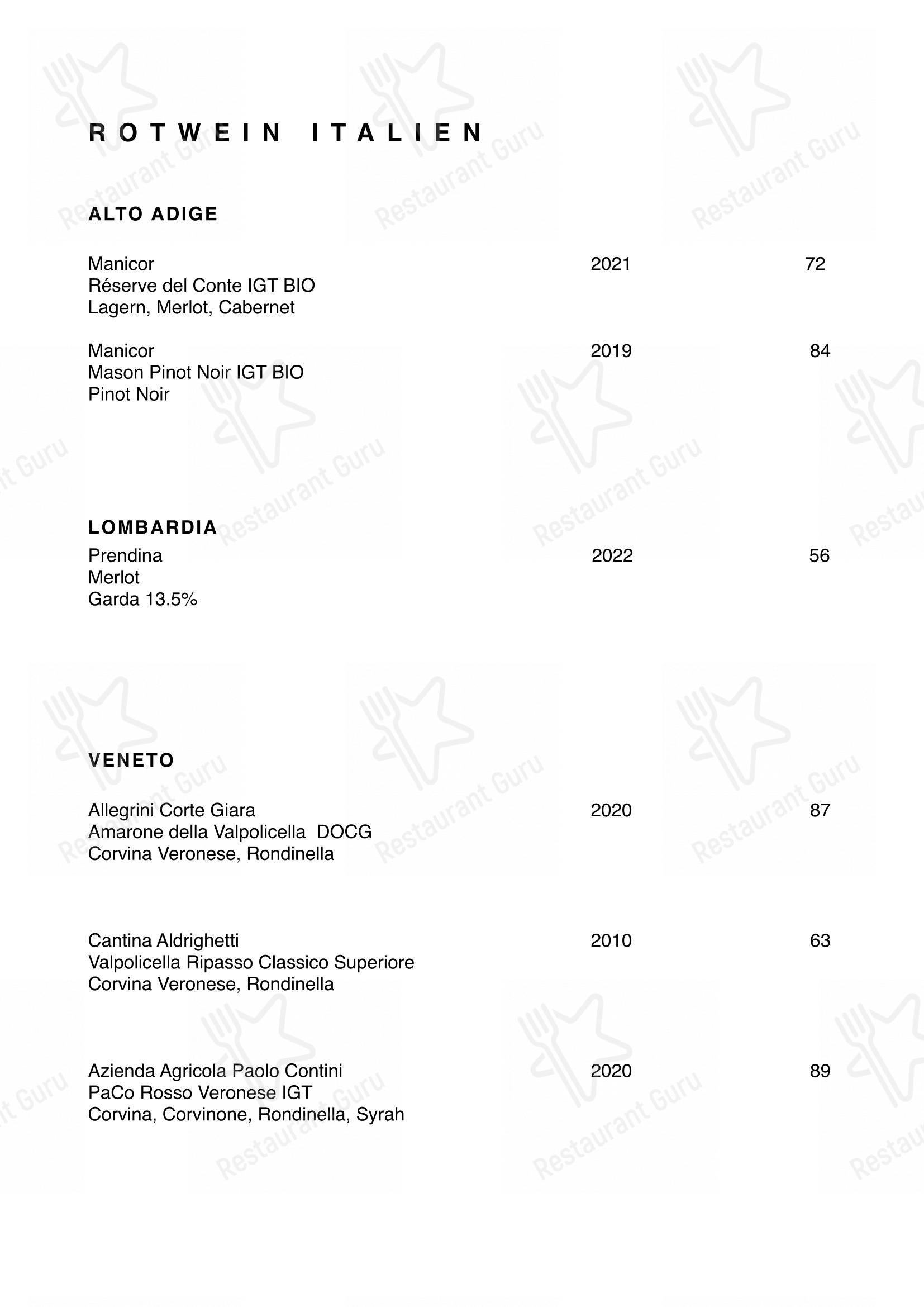 Menu di Restaurant Oxen - 菜单