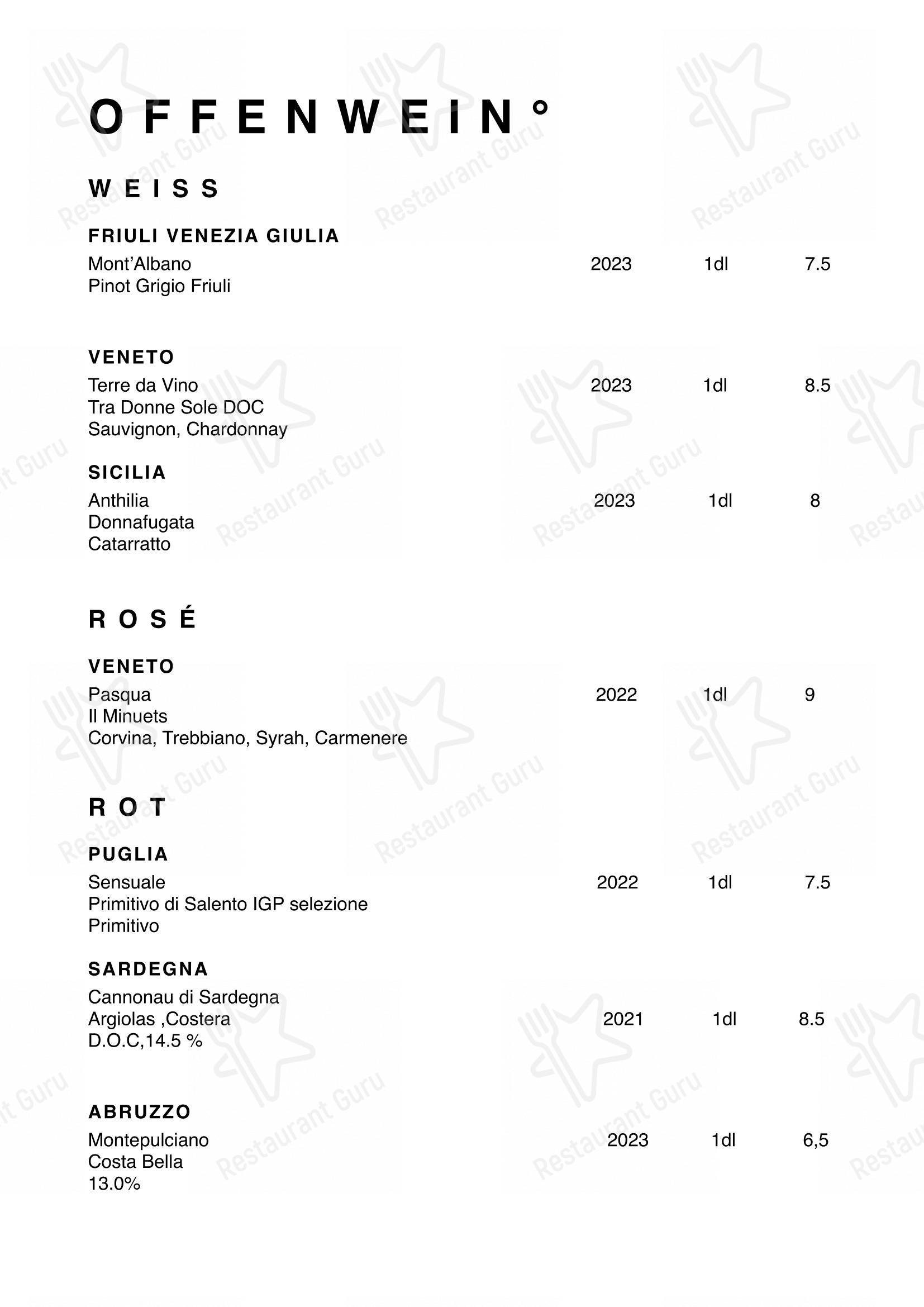 菜单 per Restaurant Oxen in Wetzikon