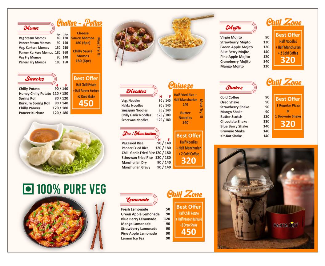 PASTA HUT SECTOR G3S menu