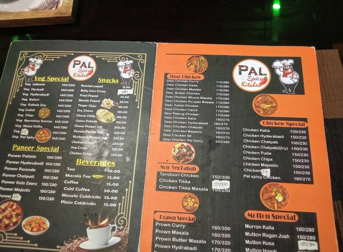 Pal's Spicy Kitchen menu