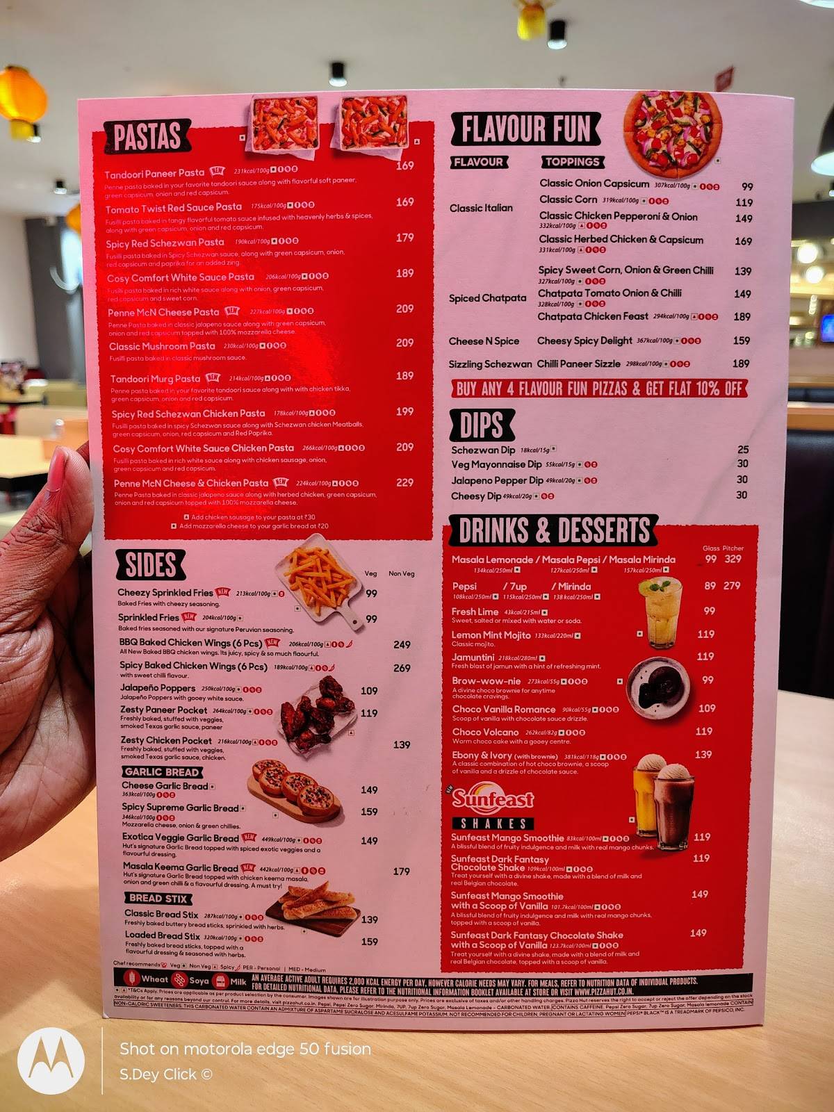 Pizza Hut Avani Mall, Kolkata menu