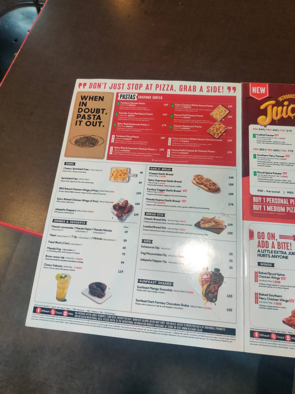 Pizza Hut Janta Bazaar, Kolhapur menu