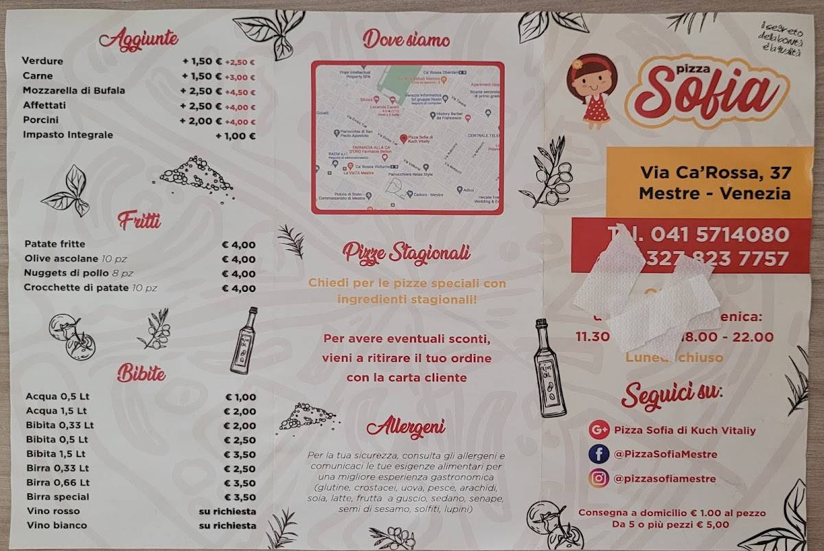 Menu di Pizza Sofia di Kuch Vitaliy 