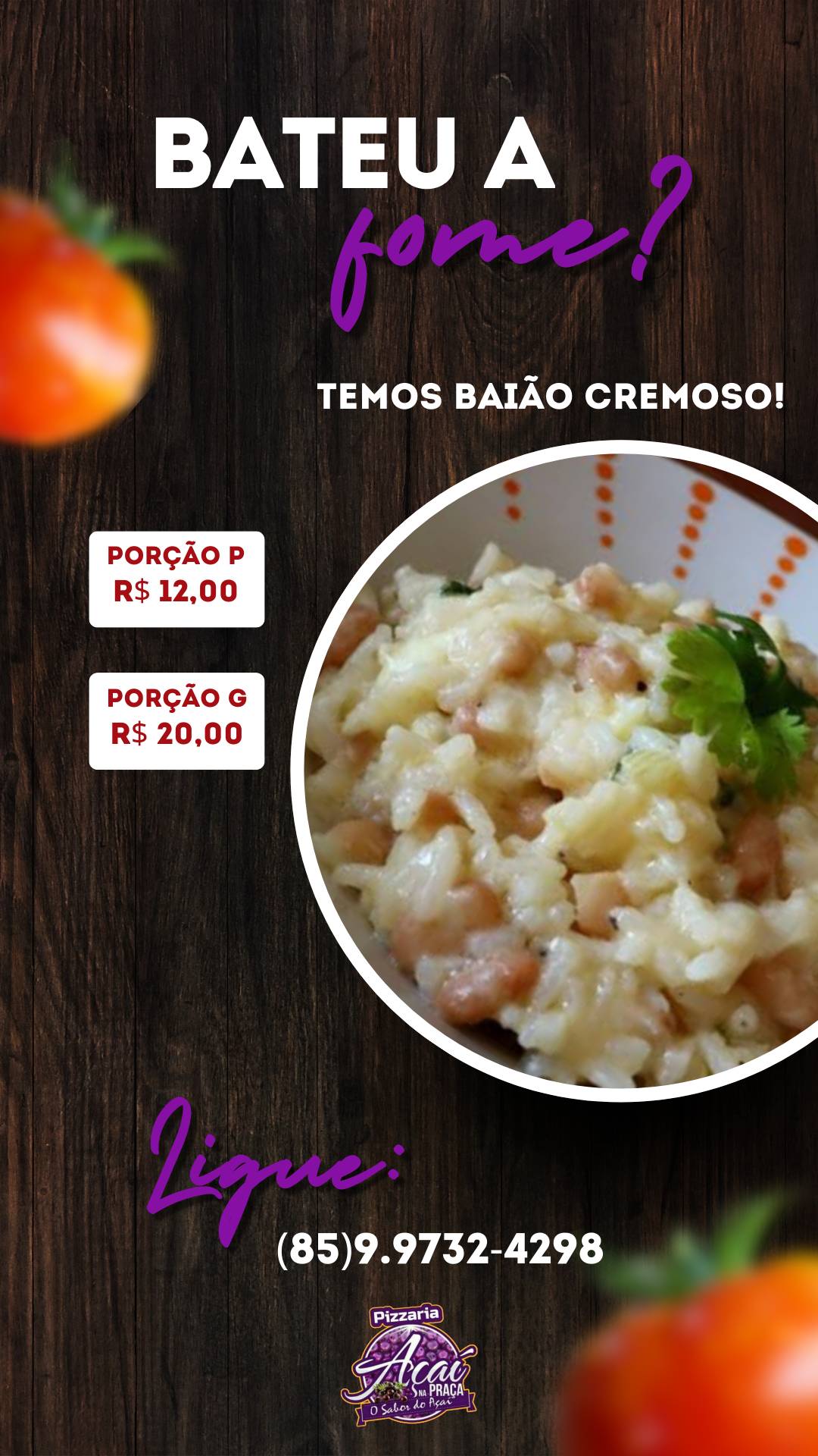 Pizzaria Açai da Praça cardápio