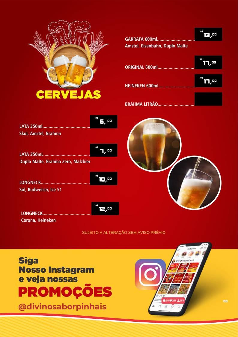 Pizzaria Divino Sabor - Pinhais cardápio