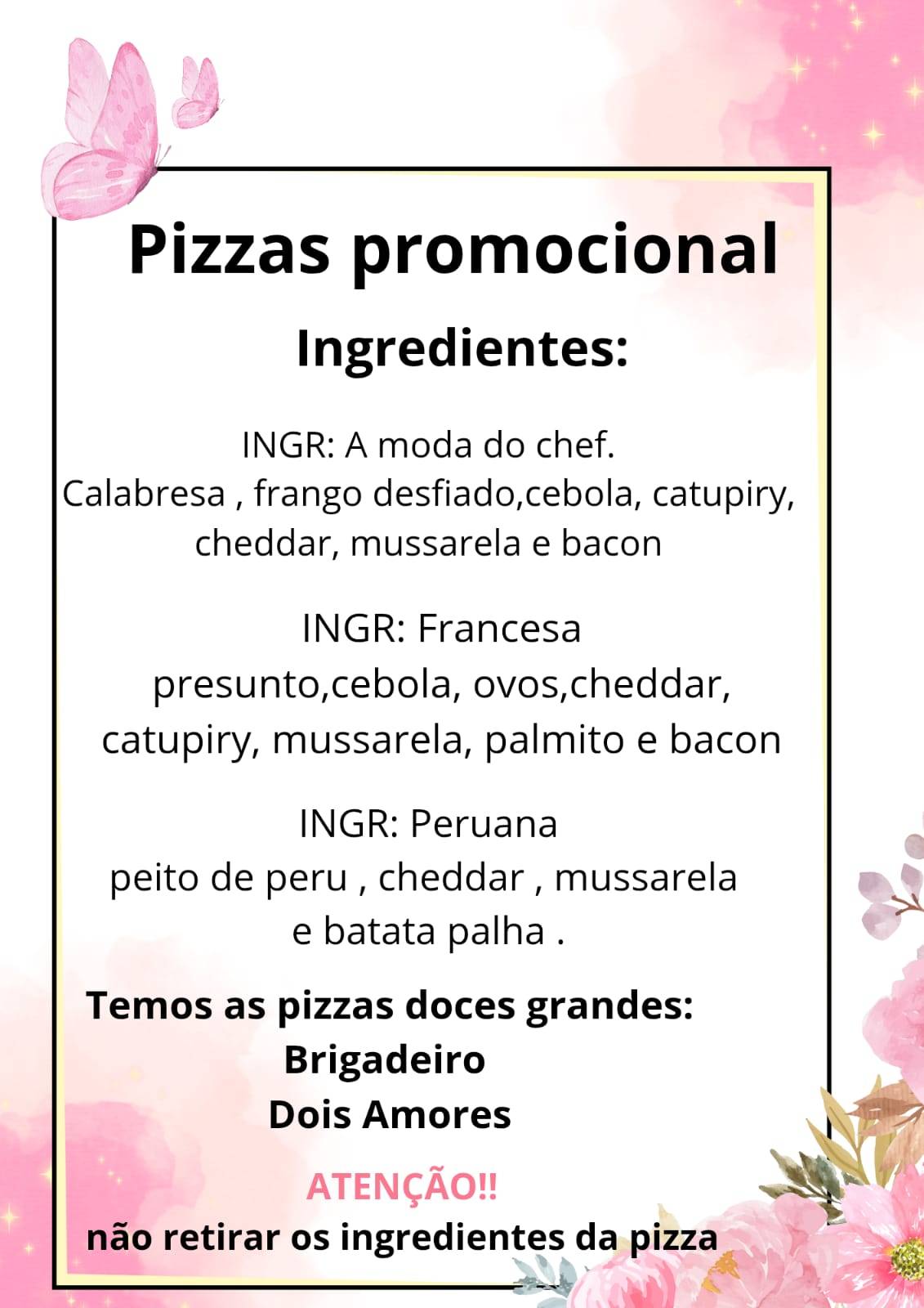 Pizzaria StiloKrocante cardápio