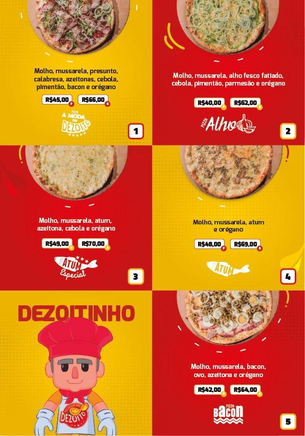 Pizzaria do Dezoito - Pizzaria Delivery em Araxá cardápio