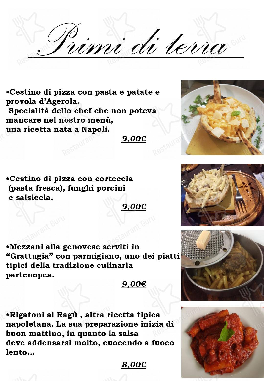Guarda il menu di Pizzeria Osteria Barone