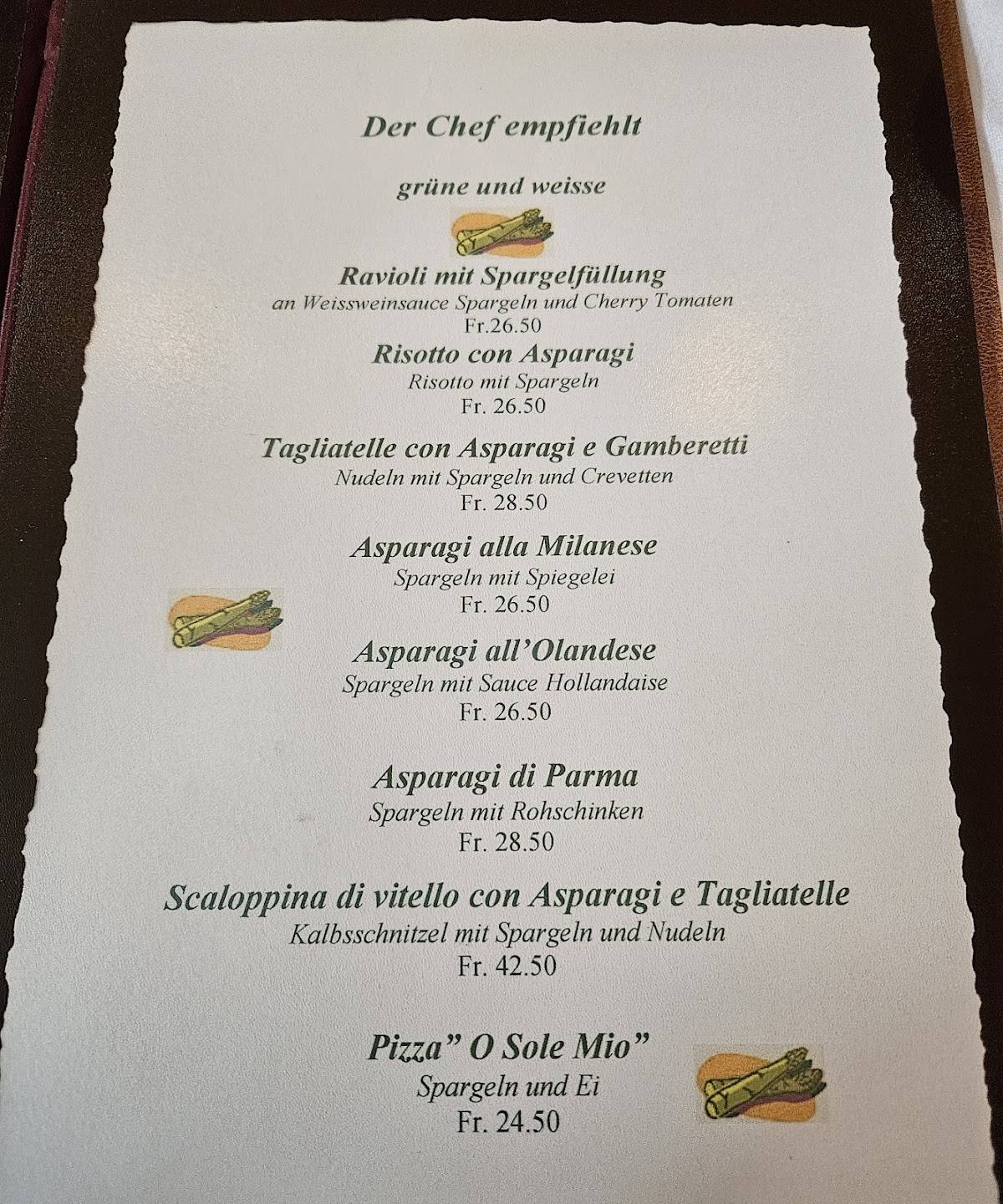 Menu di Restaurant Pizzeria Sorriso 