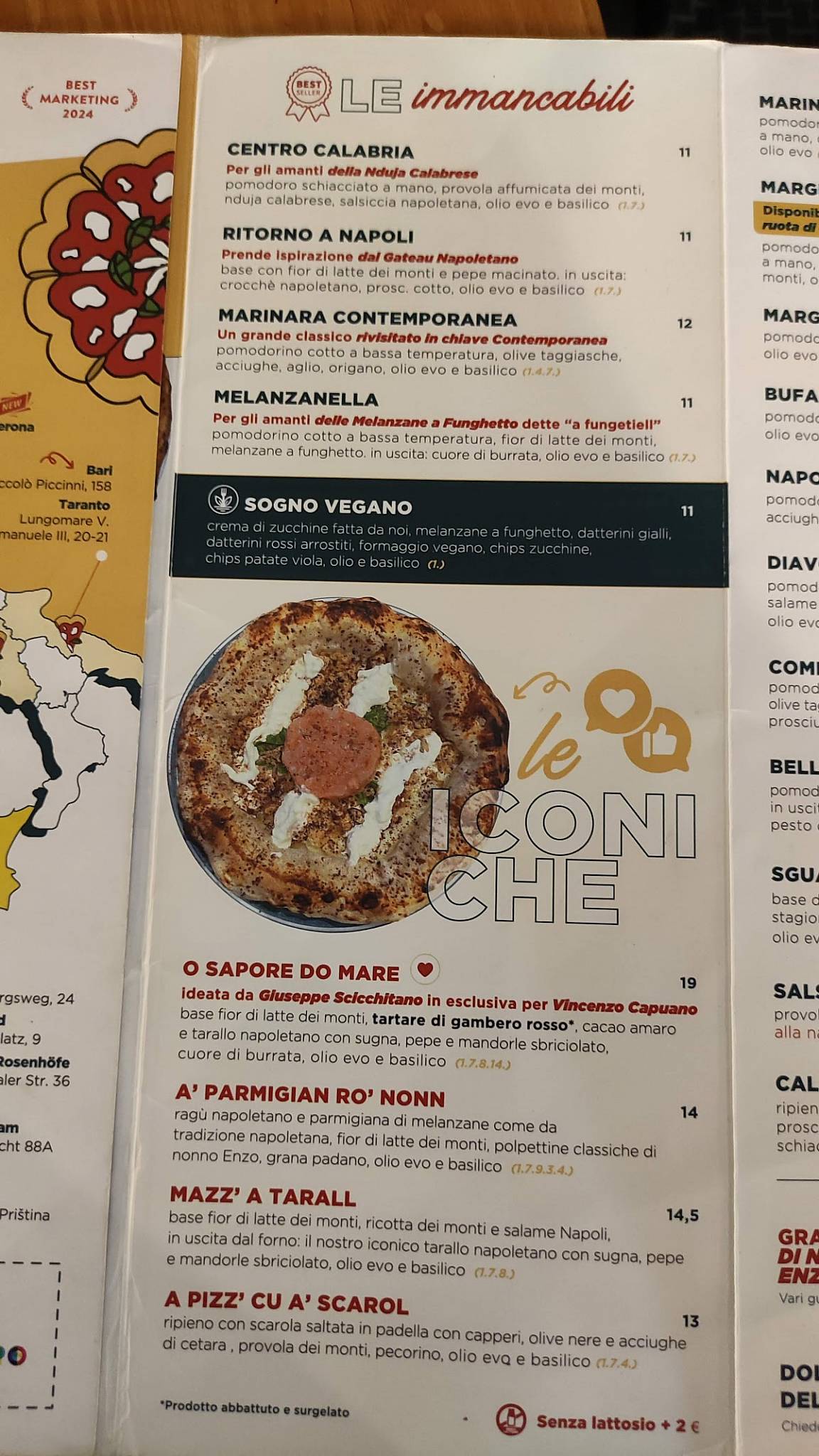 Menu di Pizzeria Vincenzo Capuano Pozzuoli 