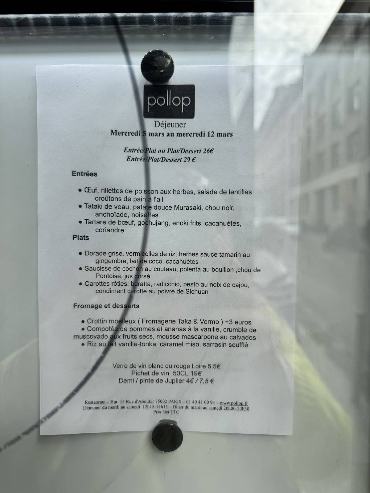 Menu de Pollop