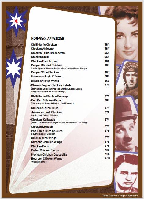 Pop Tate's Seven Bungalows Andheri menu