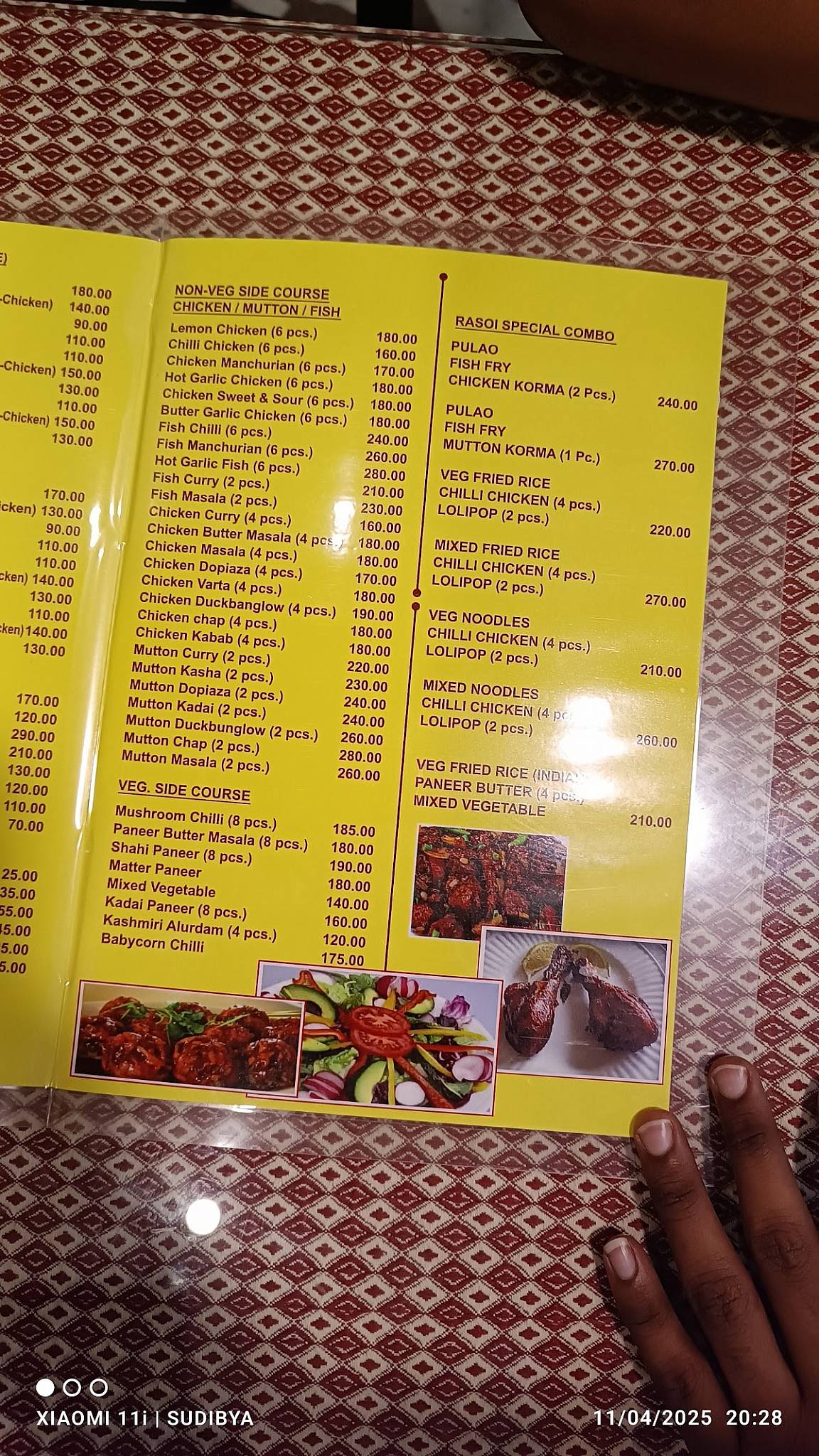 RASOI menu