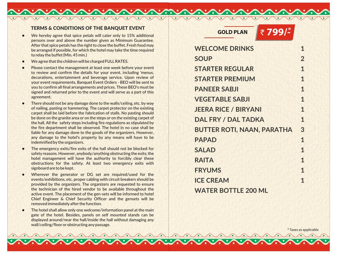 Red Chillies menu