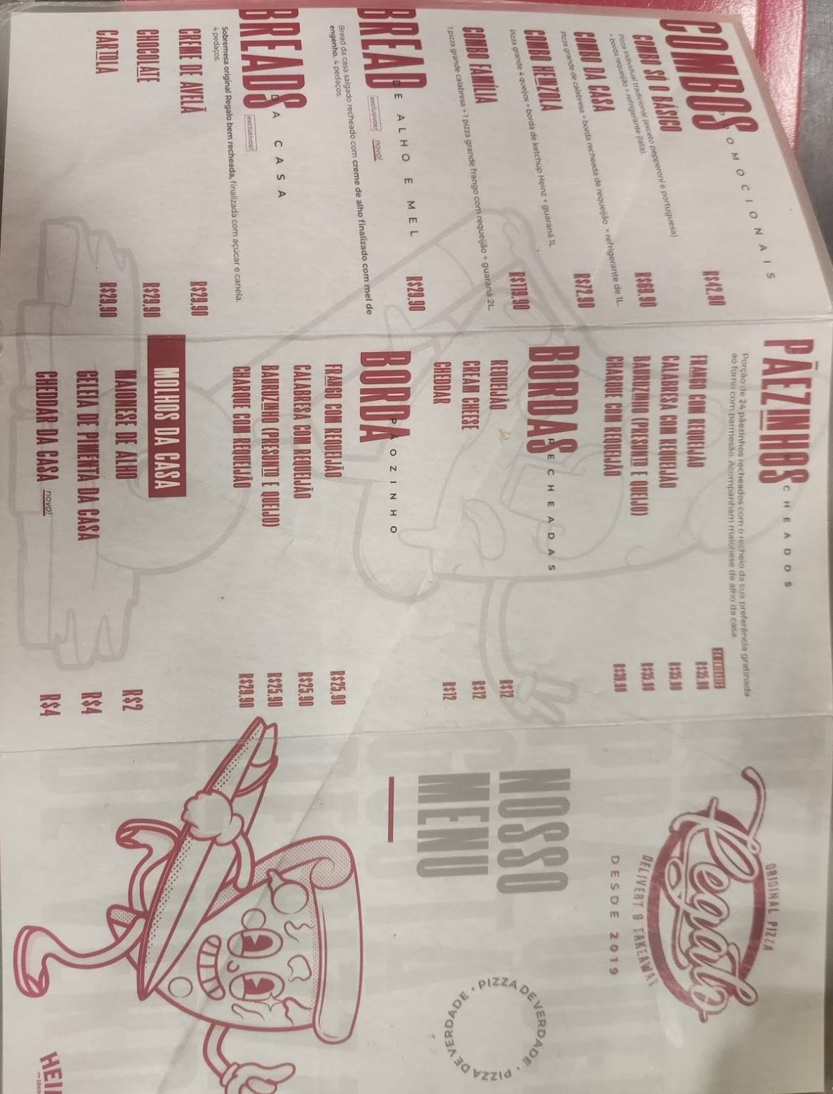 Regalo Pizzas Janga cardápio