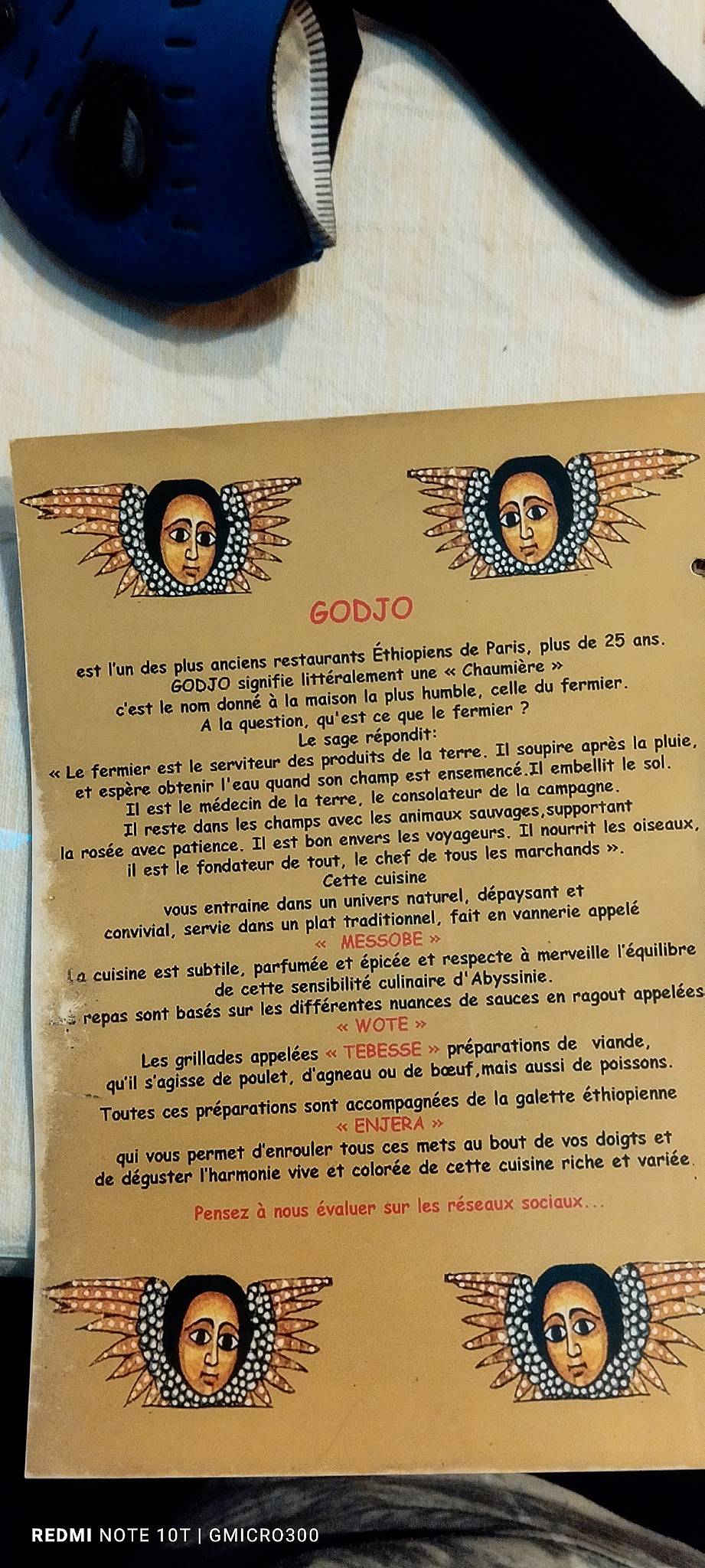 Menu de Restaurant Godjo