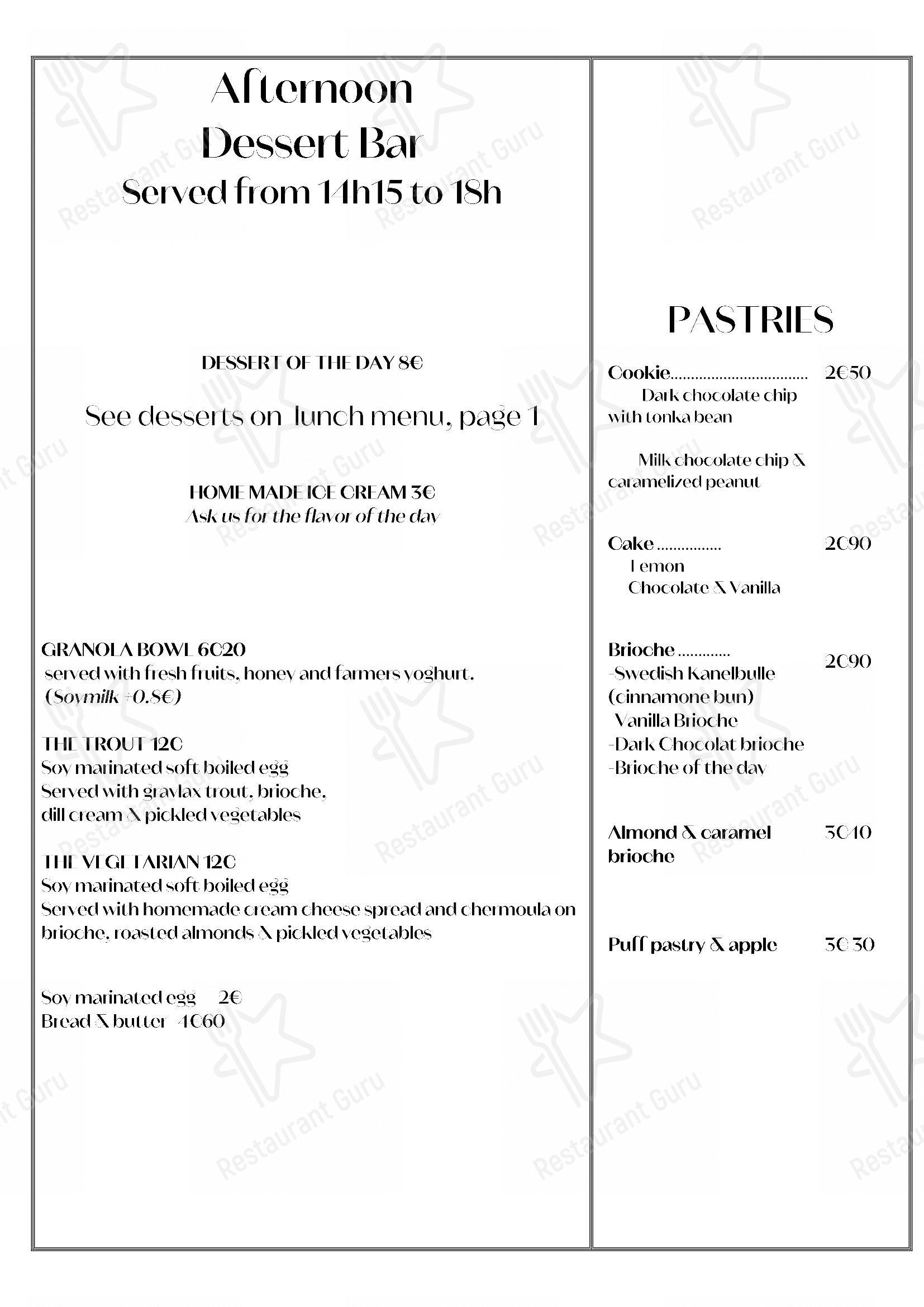 Restaurant Le Kitchen dans Lyon - Menu