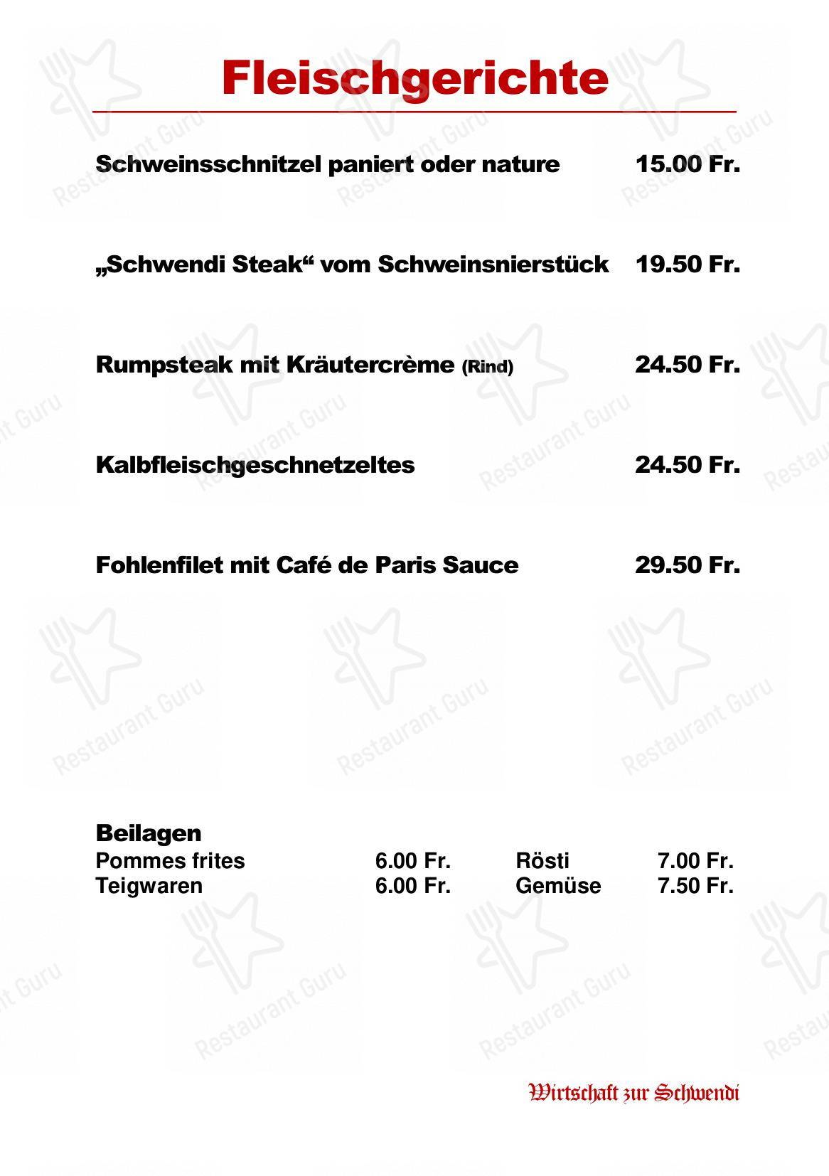 Коктейльная карта per Restaurant Schwendi ristorante