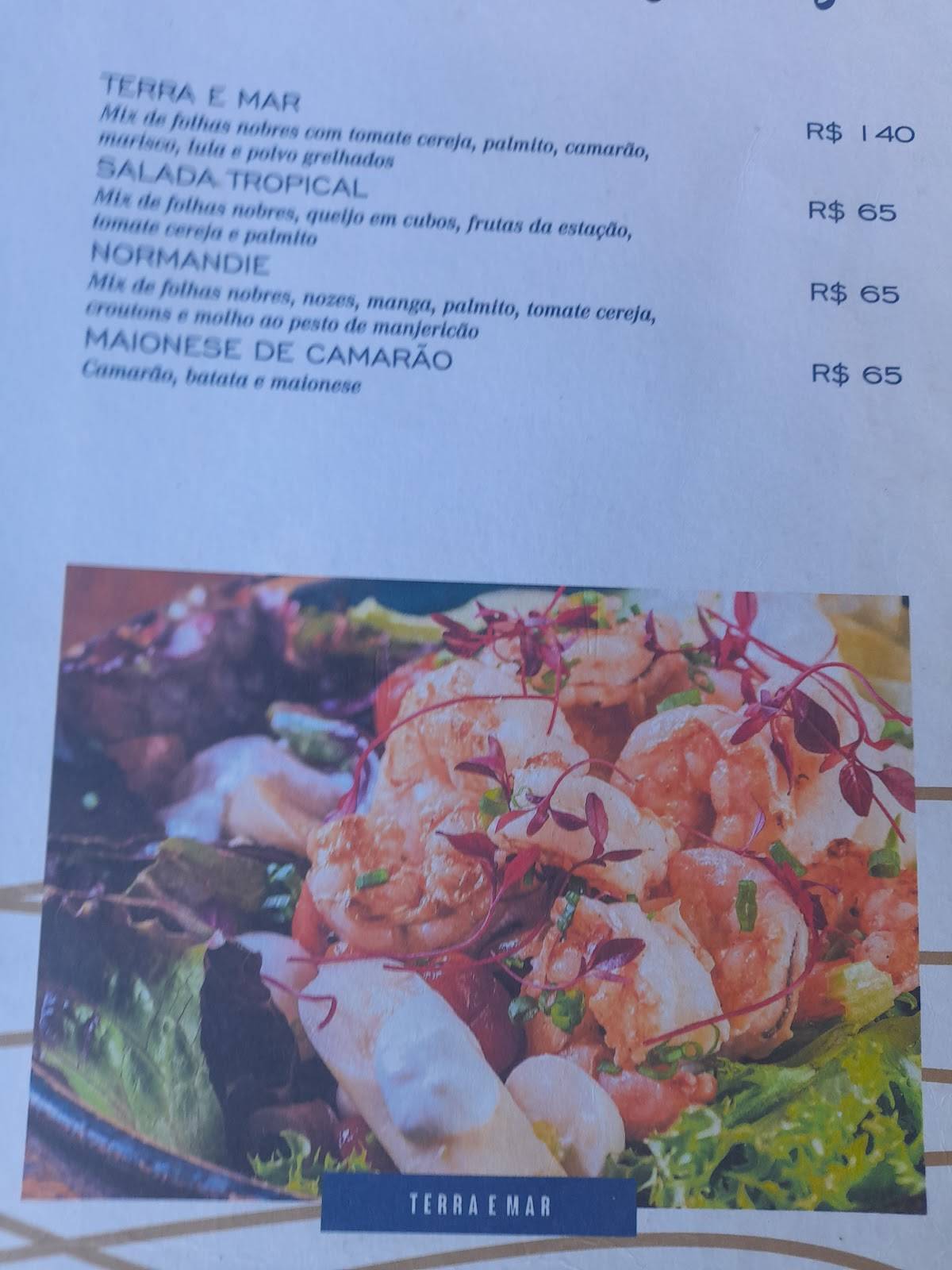 Sabores do Mar - Avenida Atlântica cardápio