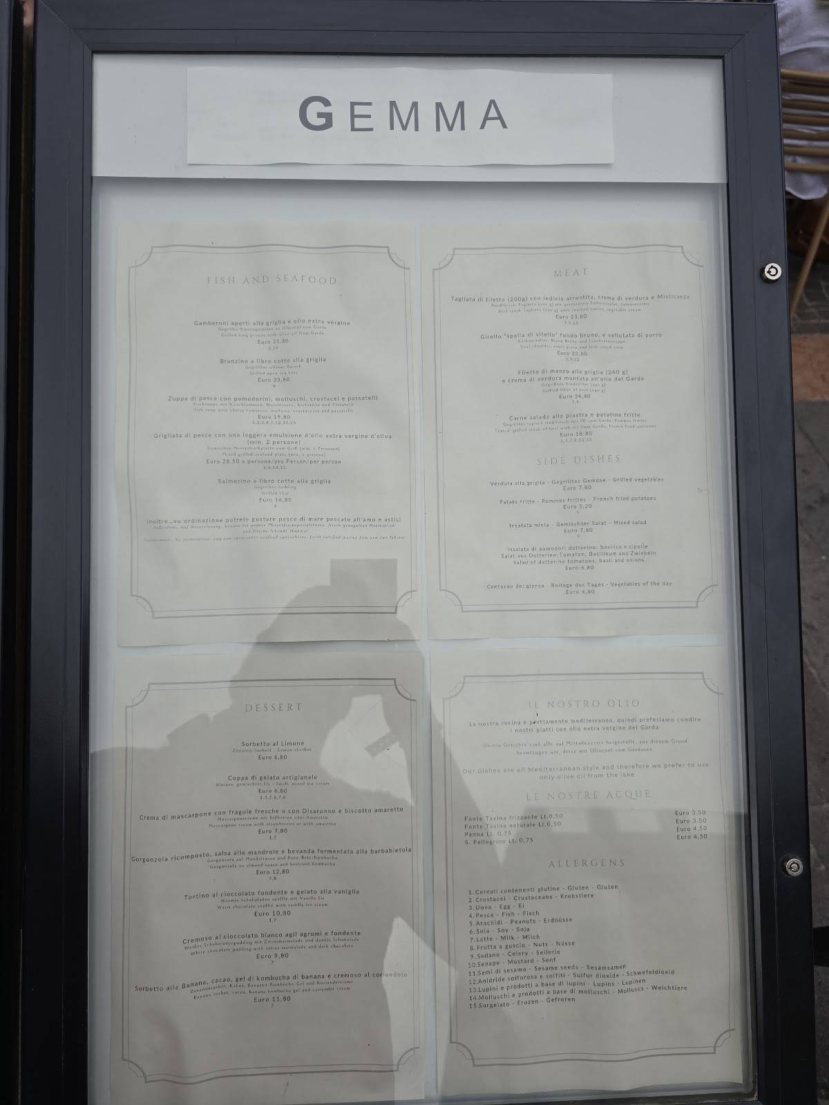 Menu di Ristorante Gemma 