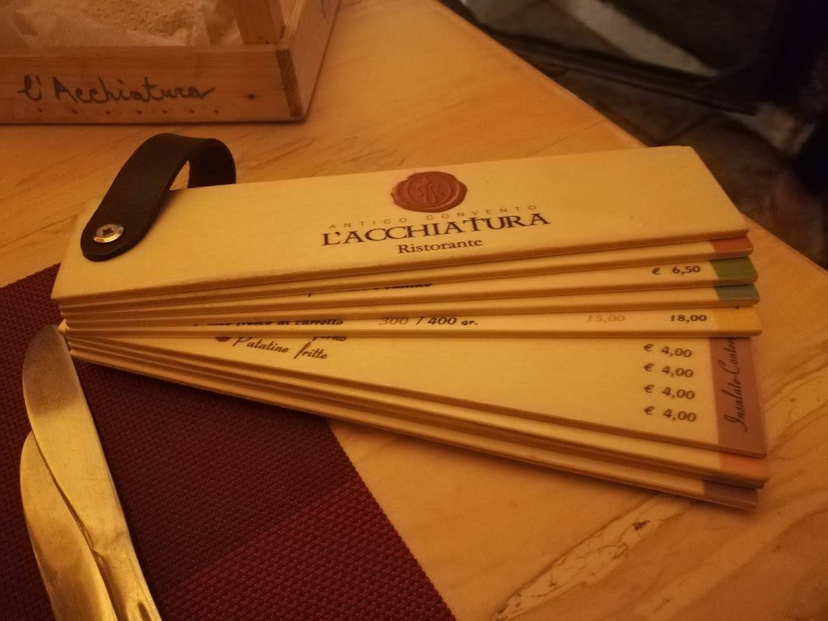 Menu di Ristorante L' ACCHIATURA 