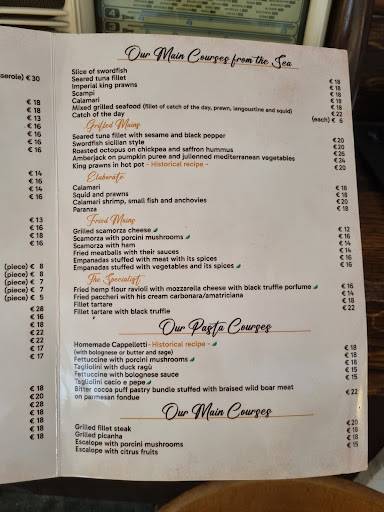 Menu di Ristorante Monumento dal 1884 