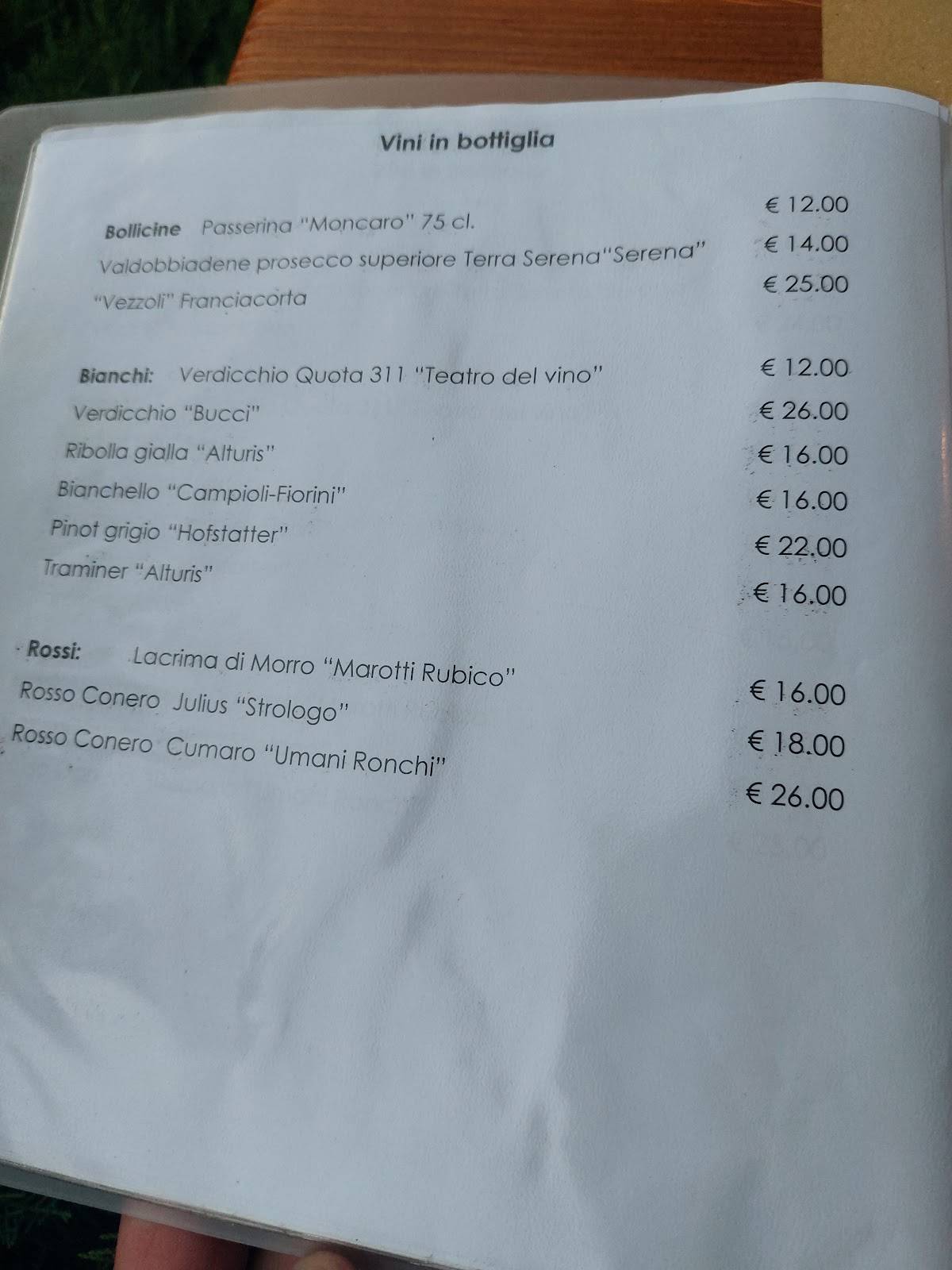 Menu di Ristorante Al Casolare 